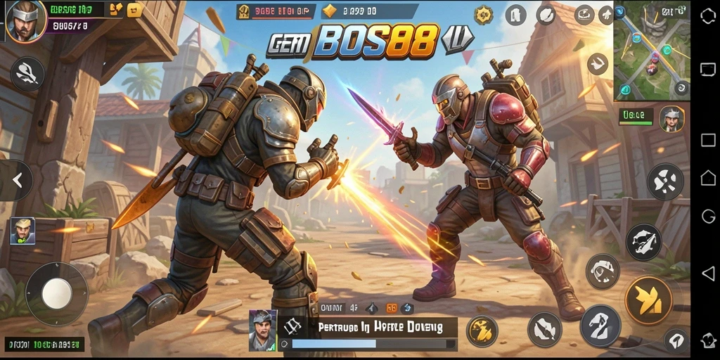 Tampilkan pertarungan seru dalam game Battle Royale.