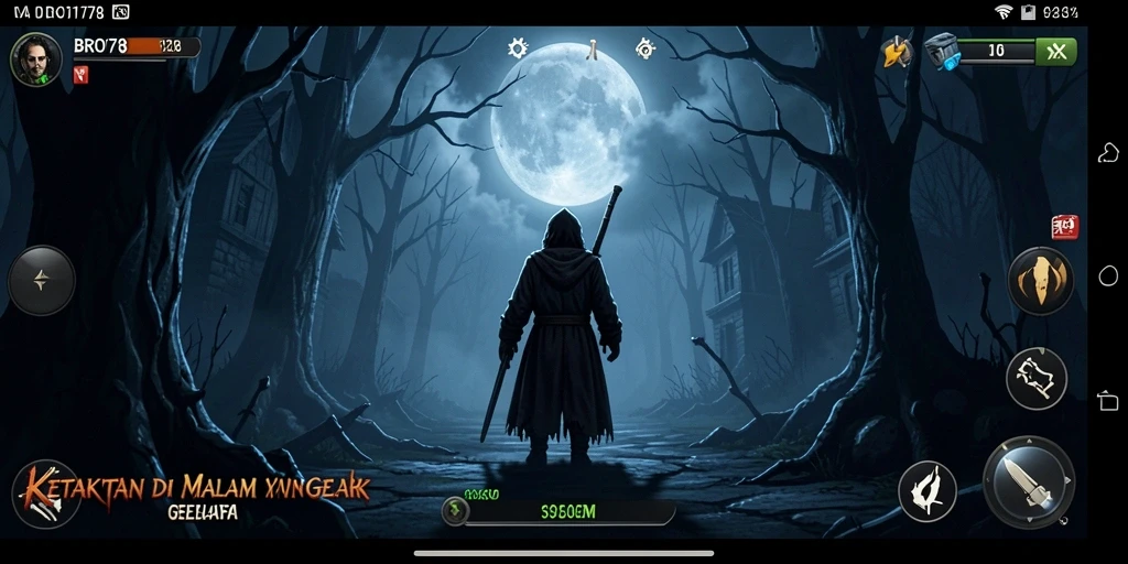 Screenshot utama BRO178 menampilkan suasana menyeramkan dalam gameplay.
