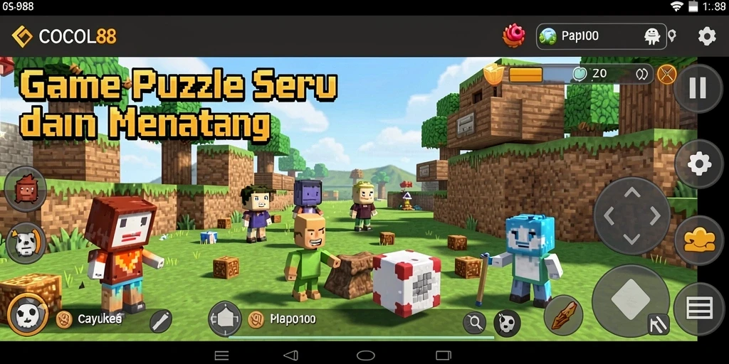Screenshot gameplay COCOL88 menampilkan tantangan Puzzle yang menarik.
