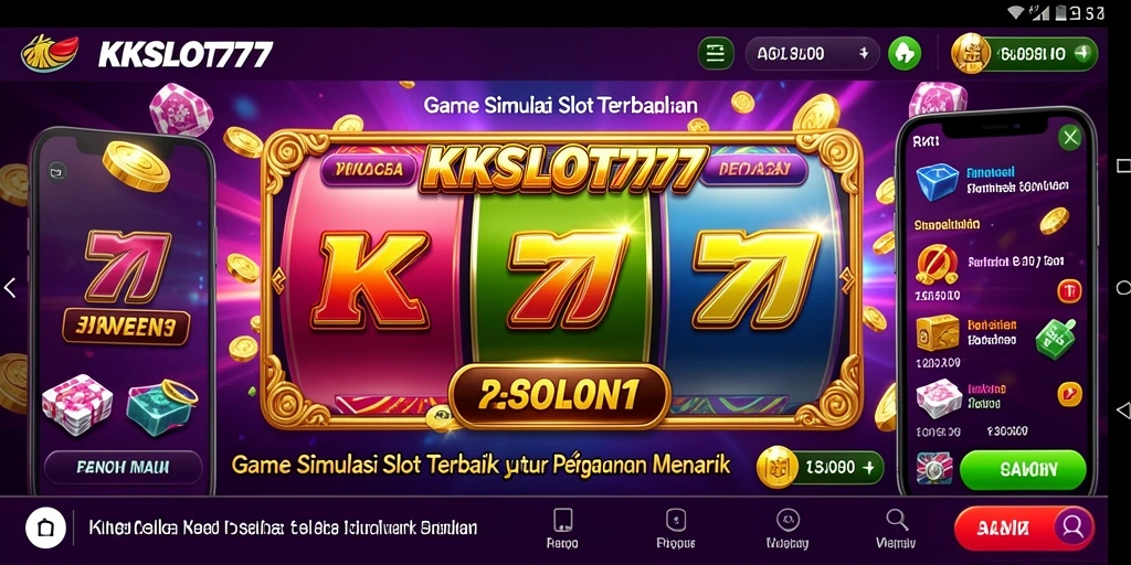 Tampilan gameplay KKSLOT777 dengan mesin slot menarik dan grafik memukau.