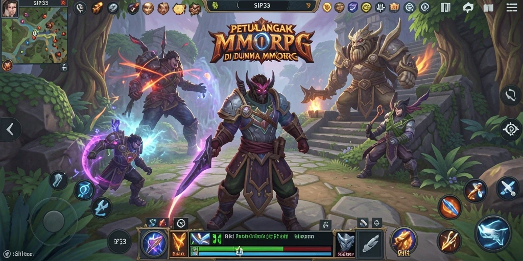 Tampilan menarik gameplay SIP33 dengan pertarungan dan eksplorasi.