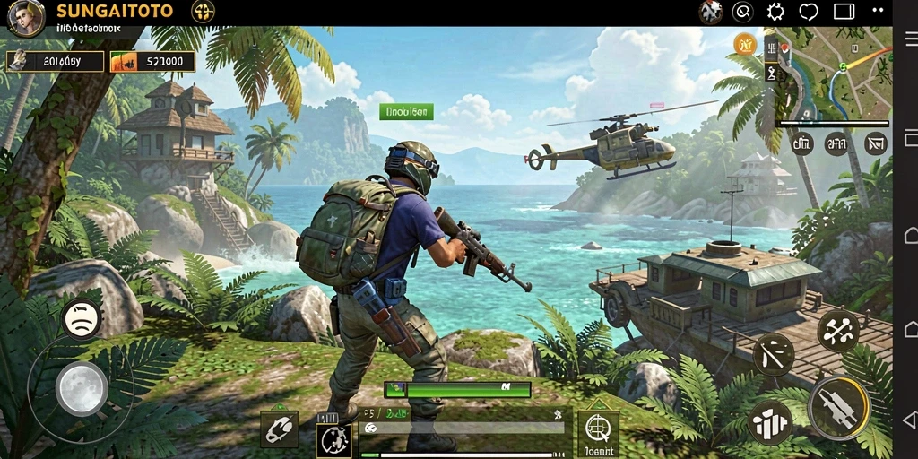 Screenshot SUNGAITOTO menunjukkan aksi mendebarkan dalam permainan TPS.