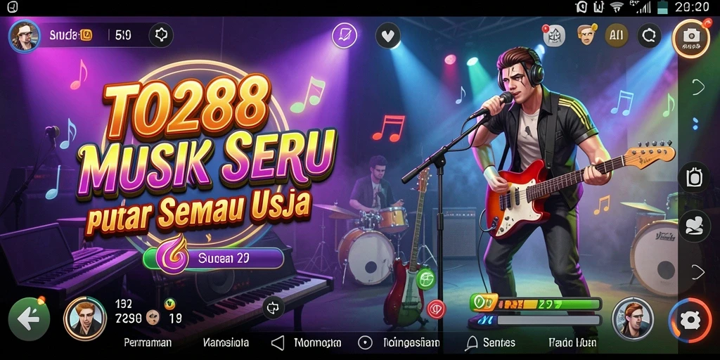 Tampilan gameplay TO288 yang menarik dengan berbagai lagu.