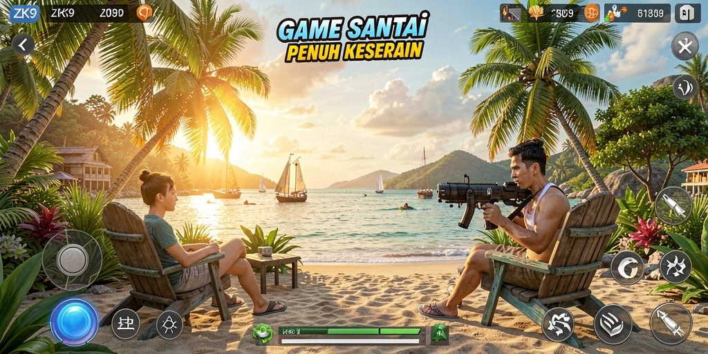 Screenshot ZK9 menampilkan gameplay yang seru dan mengasyikkan.